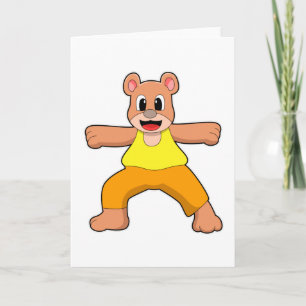 Bear at Yoga in Standing Card