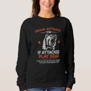 Bear Attack Tip Camping Hiking Outdoor Travel Vin Sweatshirt