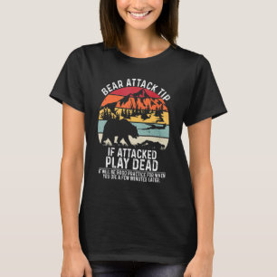 Bear Attack Tip Camping Hiking Outdoor Travel Vin T-Shirt
