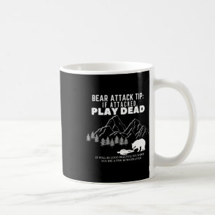 Bear Attack Tip Funny Camping Hiking Outdoor Adven Coffee Mug
