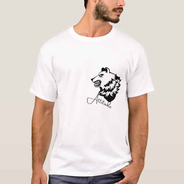 Bear Attitude T-Shirt | Fierce Animal Graphic Tee  (Front)