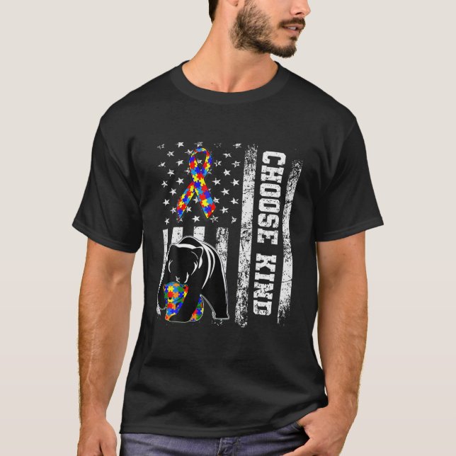 Bear Autism Choose Kind T-Shirt (Front)