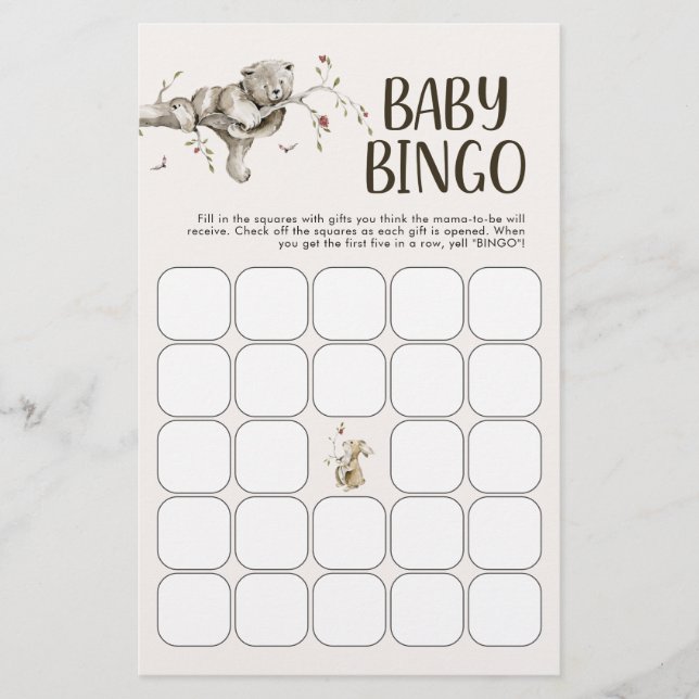 Bear Baby Bingo Game (Front)