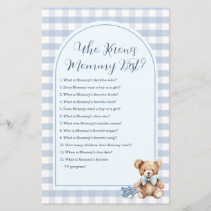 Bear Baby Shoes Gingham Who Knows Mummy Best Game