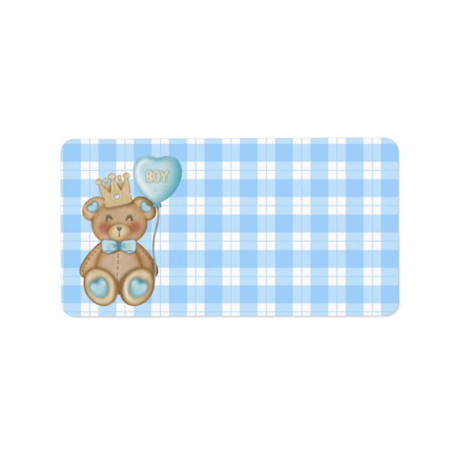 Bear Baby Shower Address Labels (Front)