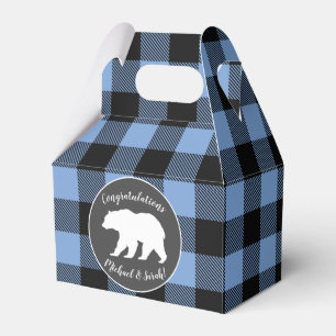 Bear Baby Shower Boy Blue Favour Box