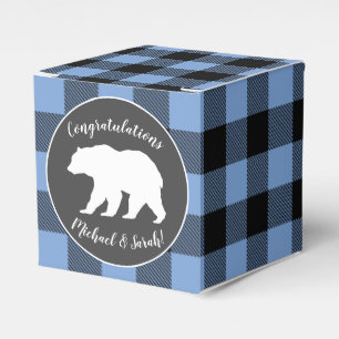 Bear Baby Shower Boy Blue Favour Box