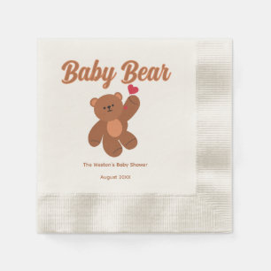 Bear Baby Shower - Cute Classy Pregnancy Shower  Napkin
