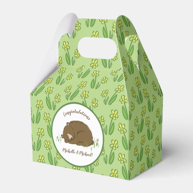 Bear Baby Shower Favour Box (Front Side)