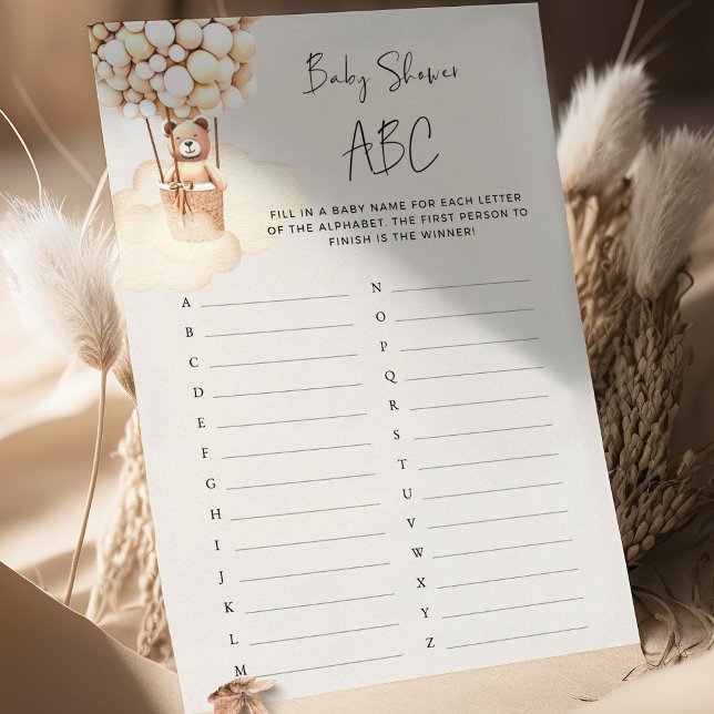 Bear Baby Shower Game ABC (Creator Uploaded)