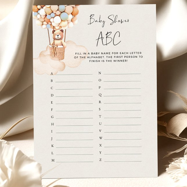 Bear Baby Shower Game - ABC (Creator Uploaded)