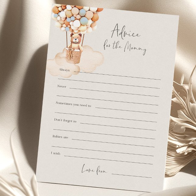 Bear Baby Shower Game Advice For Mum-To-Be (Creator Uploaded)