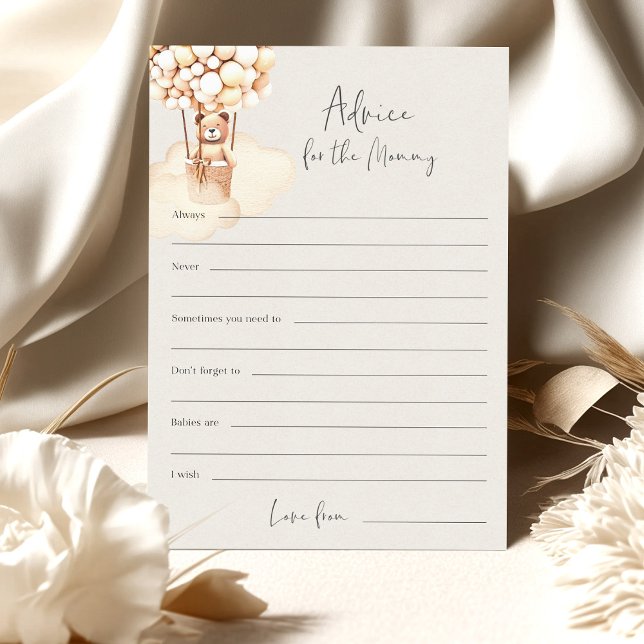 Bear Baby Shower Game Advice for Mummy (Creator Uploaded)