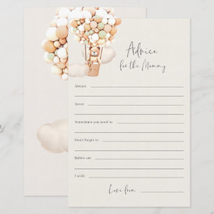 Bear Baby Shower Game - Advice for the Mother