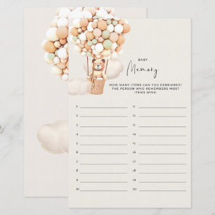 Bear Baby Shower Game - Baby Memory