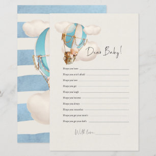 Bear Baby Shower Game - Dear Baby Wishes