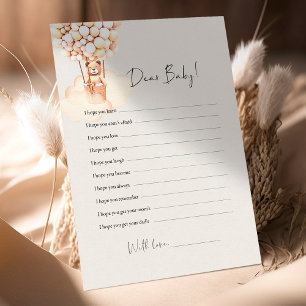 Bear Baby Shower Game Dear Baby Wishes