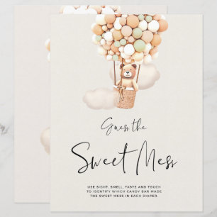 Bear Baby Shower Game - Guess The Sweet Mess