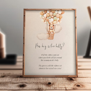 Bear Baby Shower Game - How Big Is Her Belly?