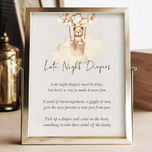 Bear Baby Shower Game Late Night Diapers