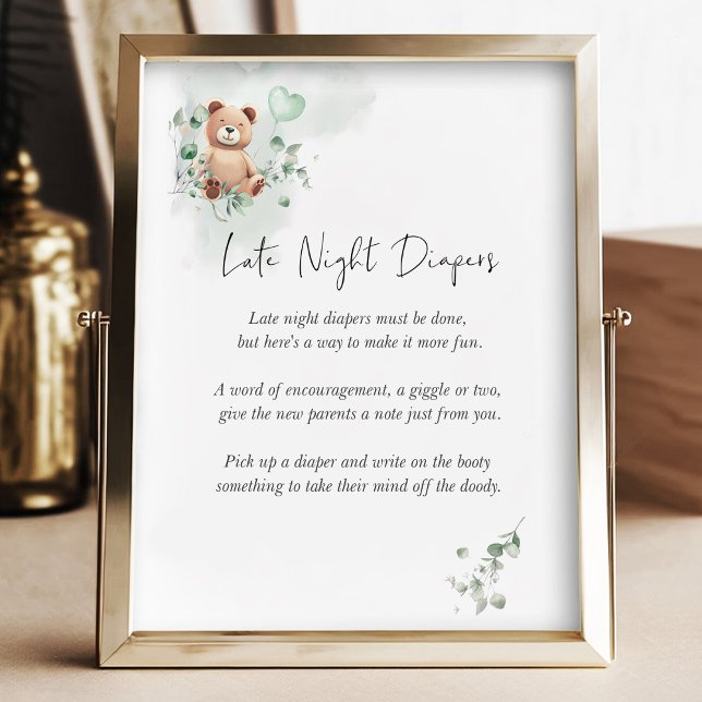Bear Baby Shower Game - Late Night Diapers (Creator Uploaded)