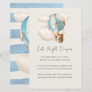 Bear Baby Shower Game - Late Night Diapers Sign
