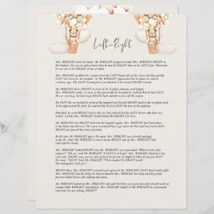 Bear Baby Shower Game - Left Or Right?