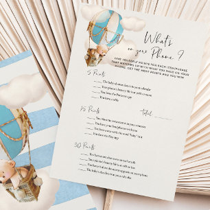 Bear Baby Shower Game - What's On Your Phone?