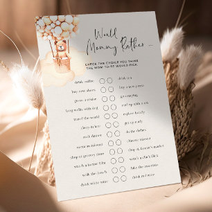 Bear Baby Shower Game Would Mummy Rather