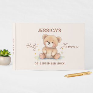 Bear Baby Shower Guest Book Signing Guestbook