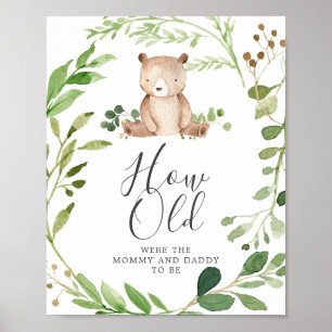 Bear Baby Shower How Old Were They Game Poster