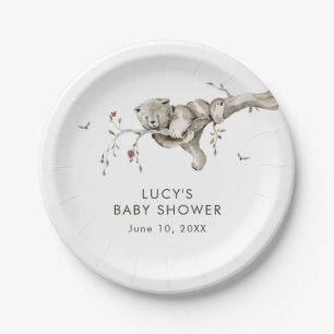 Bear Baby Shower Paper Plate