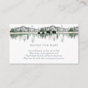 Bear Baby Shower   Rustic Mountains   Baby Books Enclosure Card