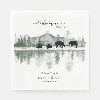 Bear Baby Shower | Rustic Mountains Napkin