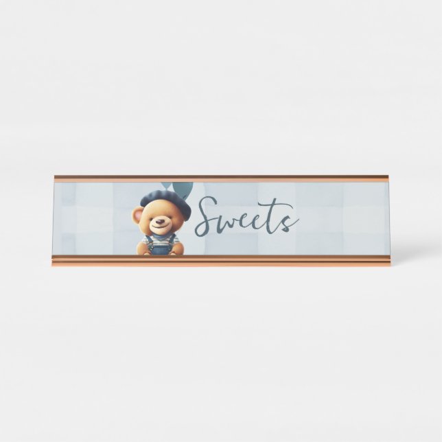 Bear Baby Shower Tabletop Sign (Front)