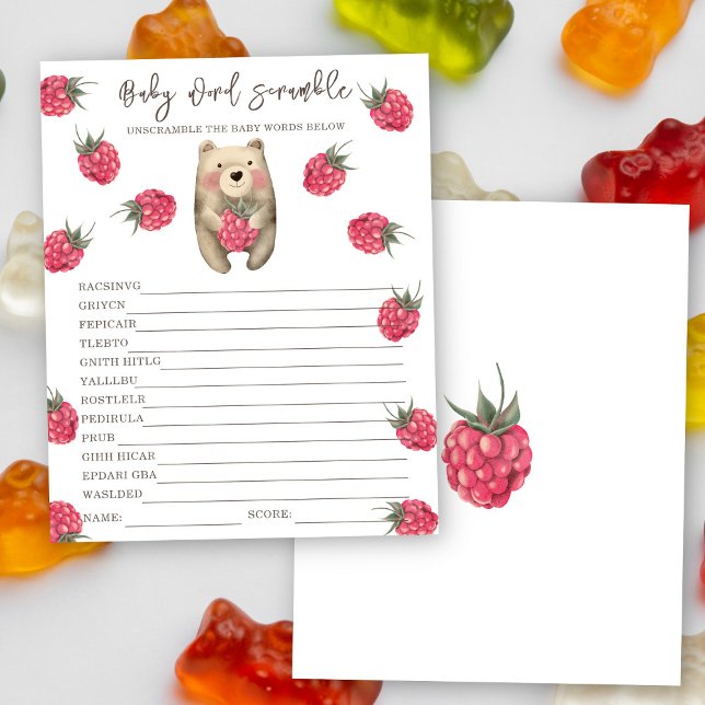 Bear - Baby Word Scramble (Creator Uploaded)