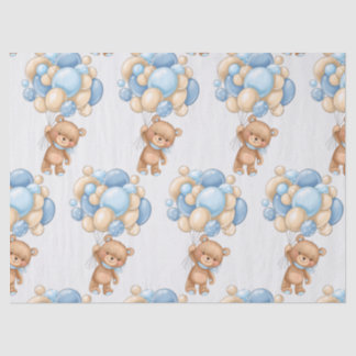 Bear Balloon Boy Cute Wrapping Paper