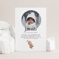 Bear Balloon Santa Hat - Photo Birthday