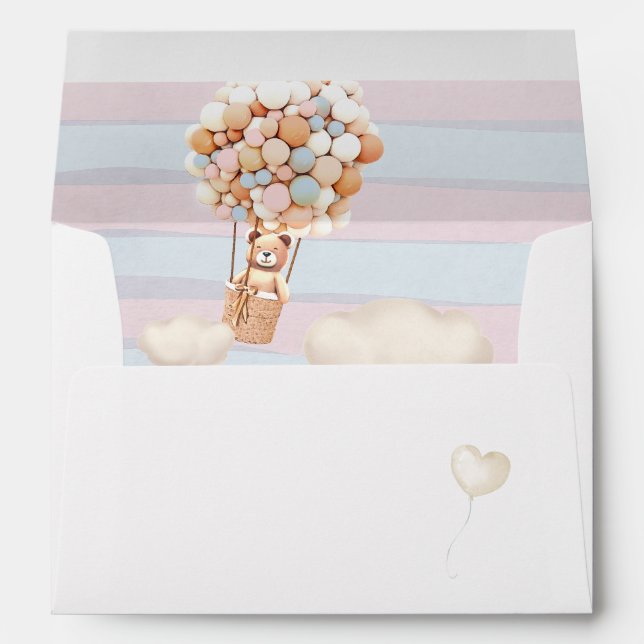 Bear Balloons Baby Shower Envelope (Back (Bottom))