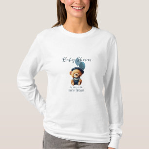 Bear Balloons Baby Shower Personalised T-Shirt