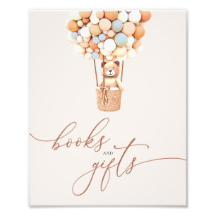 Bear Balloons Books and Gifts Baby Shower Sign