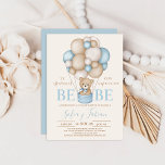 Bear Balloons Boy Baby Shower Spanish Invitation<br><div class="desc">Bear Balloons Baby shower invitation in Spanish for baby boy</div>