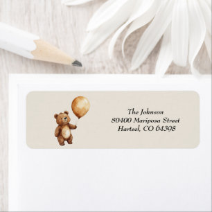 Bear Balloons Clouds Wait Baby Shower Bearly