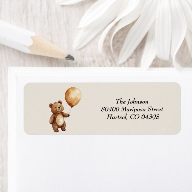 Bear Balloons Clouds Wait Baby Shower Bearly (Insitu)