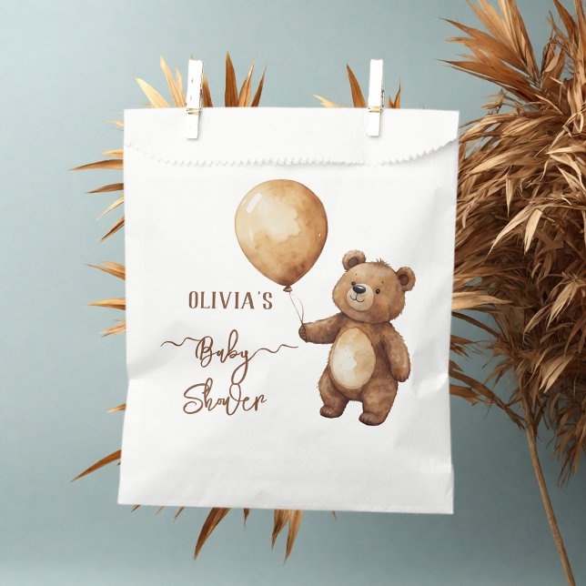 Bear Balloons Clouds Wait Baby Shower Bearly Favour Bags (Creator Uploaded)