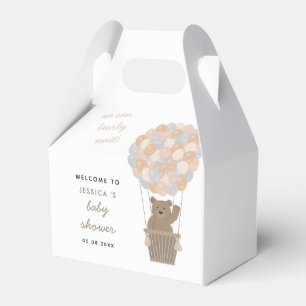 Bear Balloons Gender Neutral Baby Shower Welcome Favour Box
