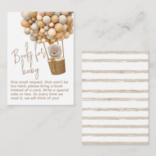 Bear Balloons Modern Gender neutral Baby Shower Enclosure Card