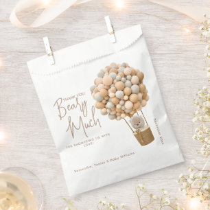Bear Balloons Modern Gender neutral Baby Shower Favour Bags