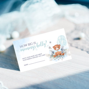 Bear Balloons Modern How Big Is Mummy's Belly Game Enclosure Card