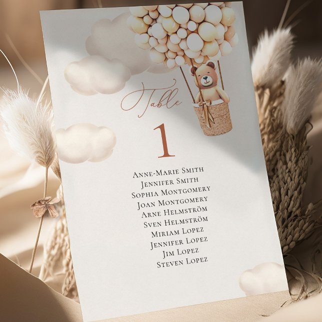 Bear Balloons Table Number and Guest Names (Creator Uploaded)